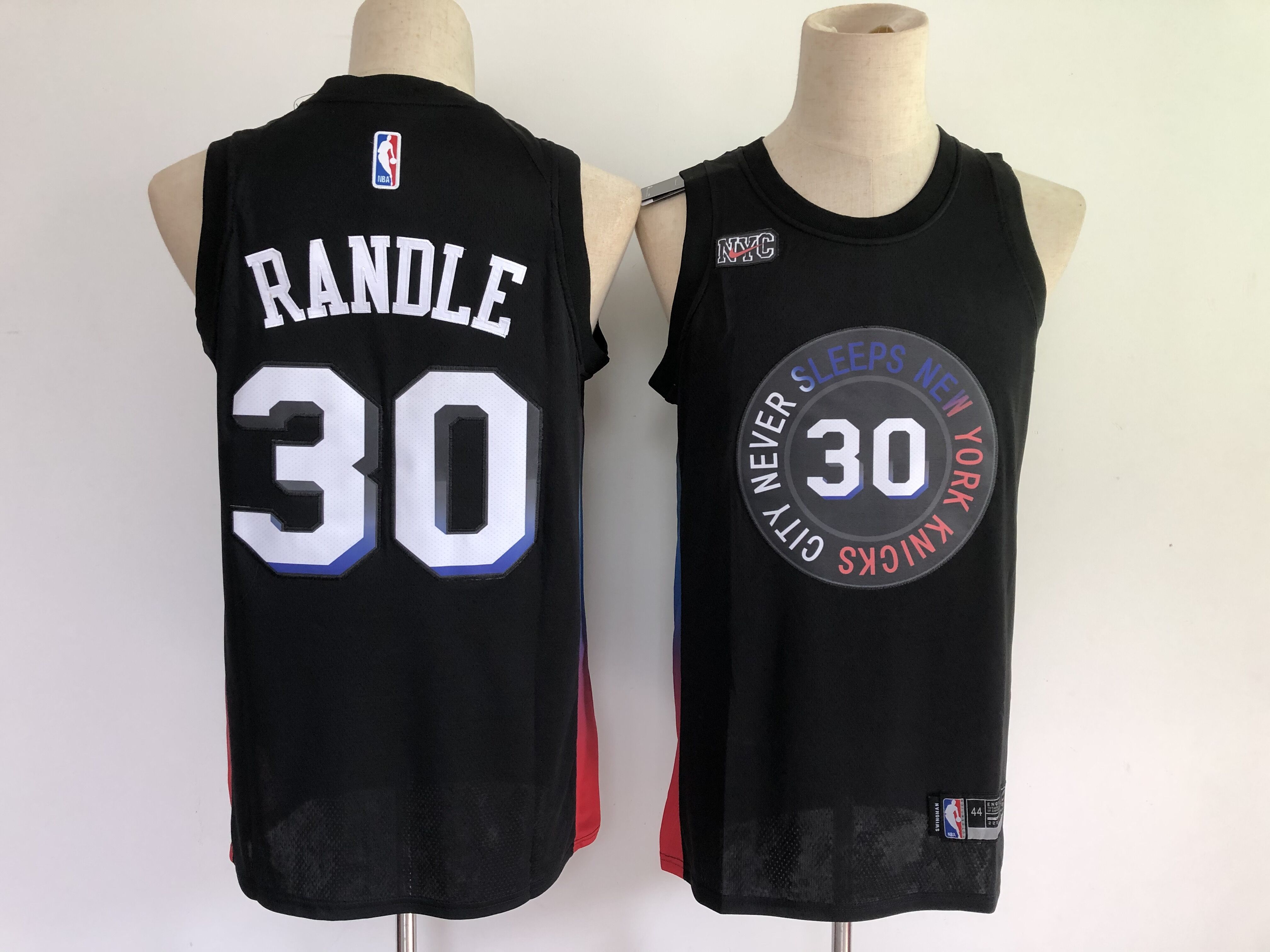 Men New York Knicks #30 Randle Black City Edition 2021 NBA Jersey->phoenix suns->NBA Jersey